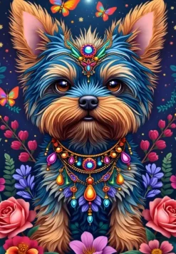 Le Chien au Pays des Fleurs