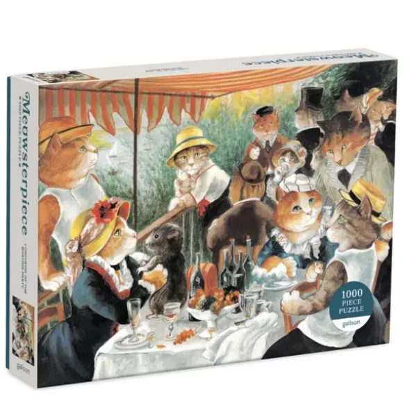 Le Déjeuner des Canotiers Meowsterpiece - 1000 Piece Puzzle
