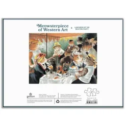 Le Déjeuner des Canotiers Meowsterpiece - 1000 Piece Puzzle