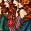 Les Trois Muses aux Fleurs