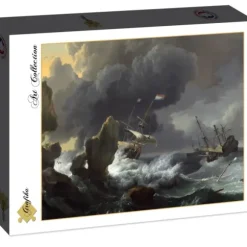 Ludolf Backhuysen : Ships in Distress off a Rocky Coast, 1667