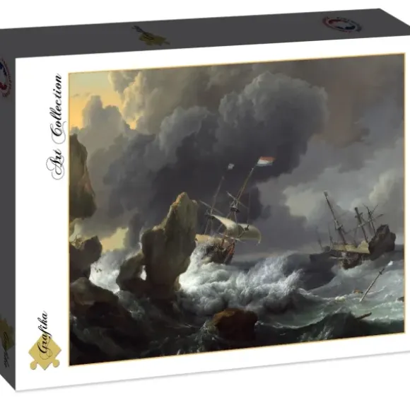 Ludolf Backhuysen : Ships in Distress off a Rocky Coast, 1667