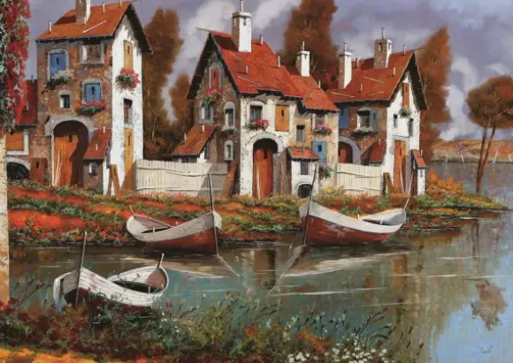 Maisons à Cerchio, Italie