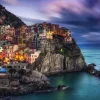 Manarola at Dusk, Cinque Terre, Italy