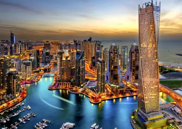 Marina de Dubaï la Nuit
