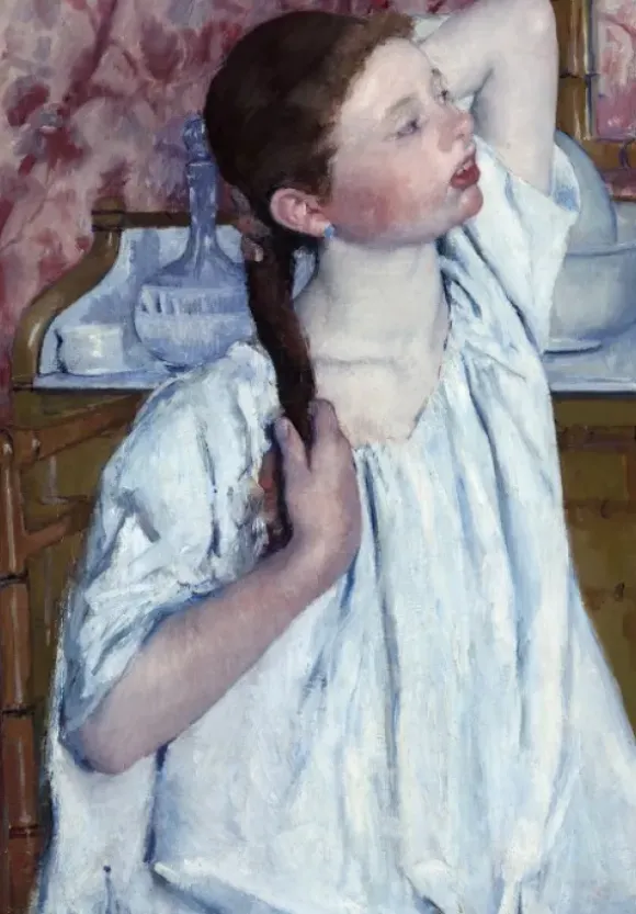 Mary Cassatt : Jeune Fille Coiffant ses Cheveux, 1886