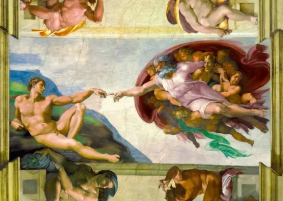 Michel Ange - Michelangelo - The Creation of Adam, 1511