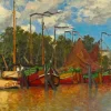 Monet Claude - Claude Monet - Boats at Zaandam, 1871