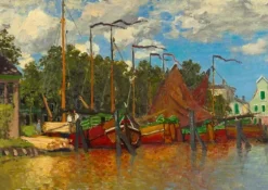 Monet Claude - Claude Monet - Boats at Zaandam, 1871