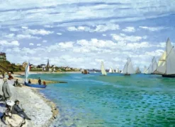 Monet Claude - Puzzle en Bois Découpé à la Main - Regate À Sainte-Adresse