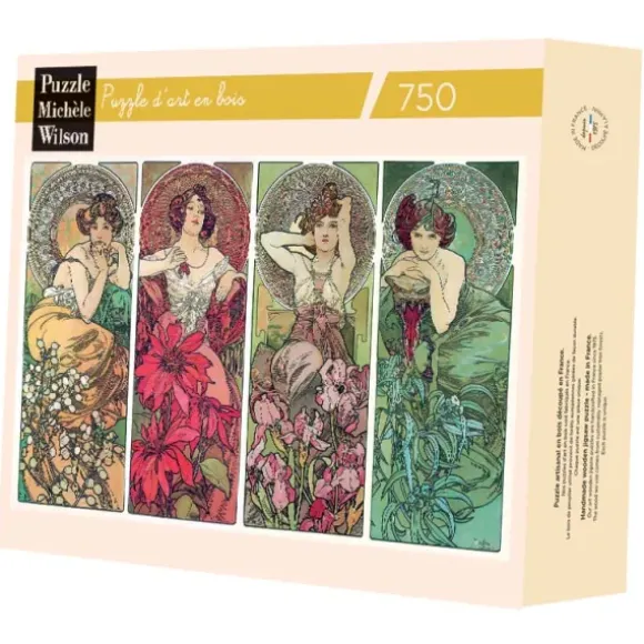 Mucha Alfons - Puzzle en Bois Découpé à la Main - Les Pierres Précieuses - Mucha