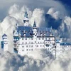 Neuschwanstein Castle in Clouds