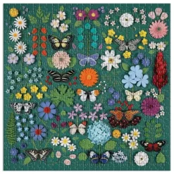 Papillon Botanique - Puzzle de 500 Pièces avec Pièces Façonnées