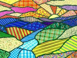 Pièces XXL - Coucher de Soleil dans les Appalaches en Patchwork