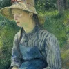 Pissarro Camille - Camille Pissarro : Jeune Paysanne avec un Chapeau de Paille, 1881