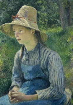 Pissarro Camille - Camille Pissarro : Jeune Paysanne avec un Chapeau de Paille, 1881