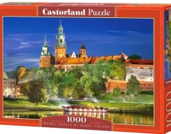Pologne, Cracovie : Château Wawel la Nuit
