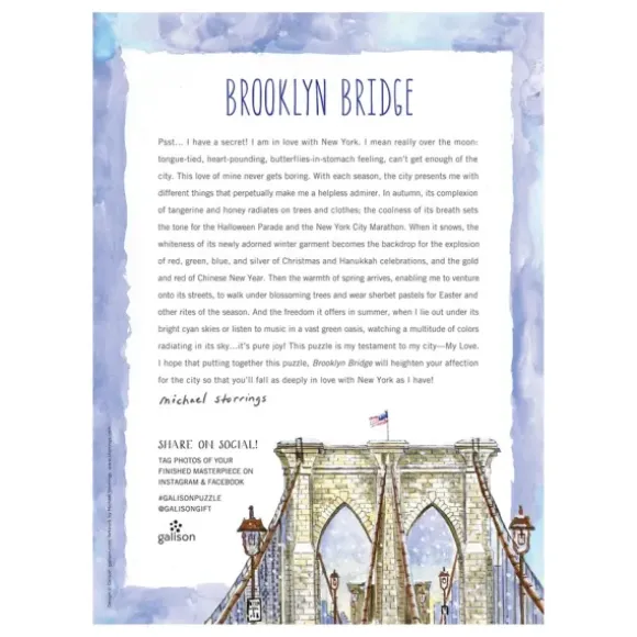Pont de Brooklyn - Puzzle de 1000 Pièces dans une Boîte Carrée