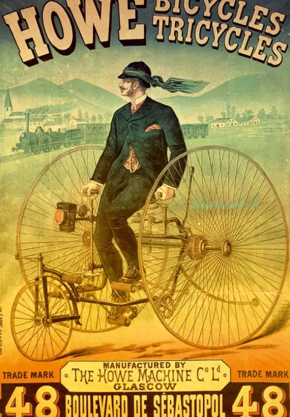 Poster vintage - Howe Bicycles et Tricyles