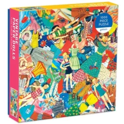 Poupée en Papier Vintage - Puzzle de 1000 pièces dans une Boîte Carrée
