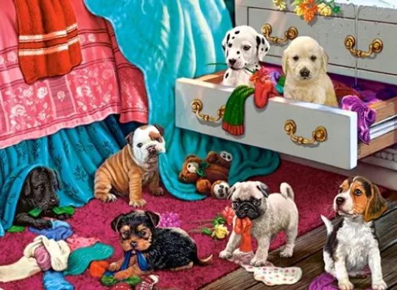 Puppies in the Garden