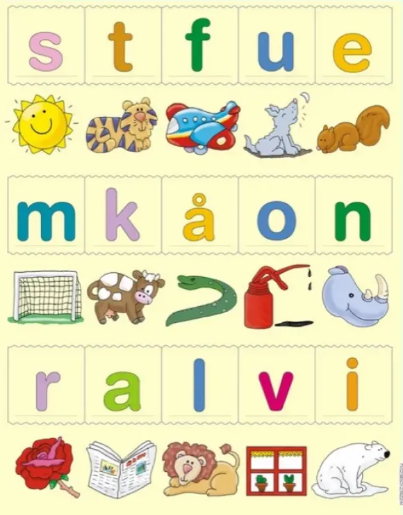 Puzzle Cadre - Apprendre les Lettres (en Norvégien)