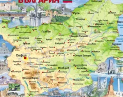 Puzzle Cadre - Carte de la Bulgarie (en Bulgare)