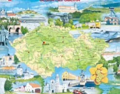 Puzzle Cadre - Carte de la République Tchèque (en Tchèque)