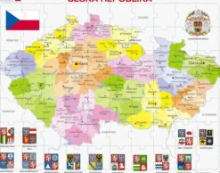 Puzzle Cadre - Carte de la République Tchèque (en Tchèque)
