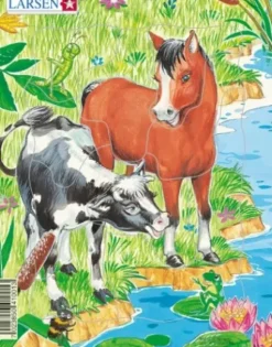 Puzzle Cadre - La vache et le Poulain