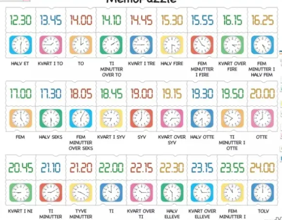 Puzzle Cadre - MemoPuzzle (en Danois)