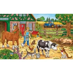 Puzzle cadre - 15 pièces : La vie à la ferme