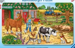 Puzzle cadre - 15 pièces : La vie à la ferme