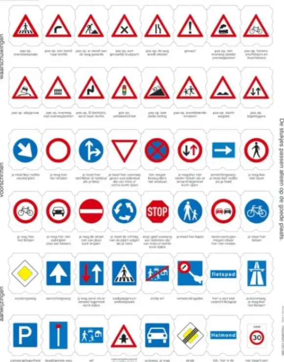 Puzzle Cadre - Verkeersborden (en Hollandais)