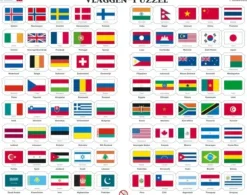 Puzzle Cadre - Vlaggen (en Hollandais)