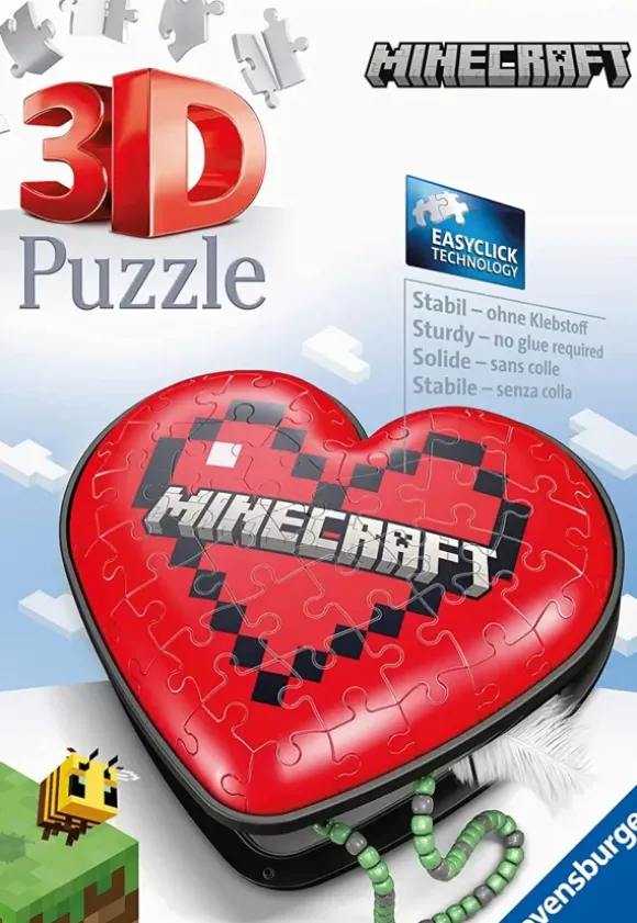 Puzzle 3D - Boite Coeur - Minecraft
