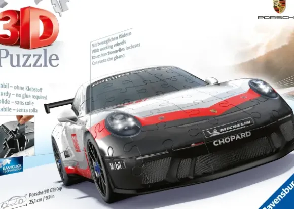 Puzzle 3D - Porsche 911 GT3 Cup (avec grille)