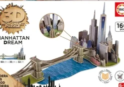 Puzzle 3D - Puzzle 3D en Bois - Brooklyn Bridge, Manhattan Dream