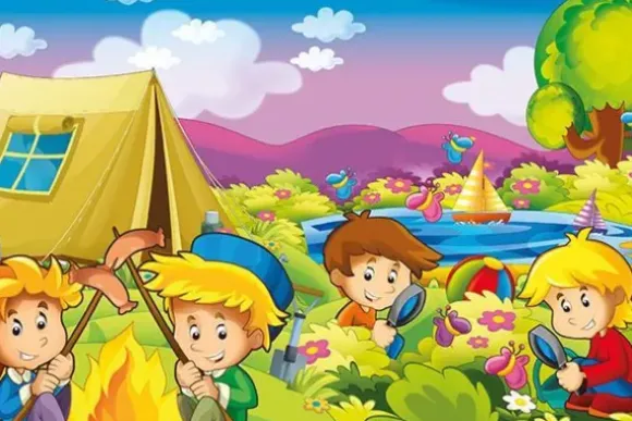 Puzzle en Bois - Campeurs