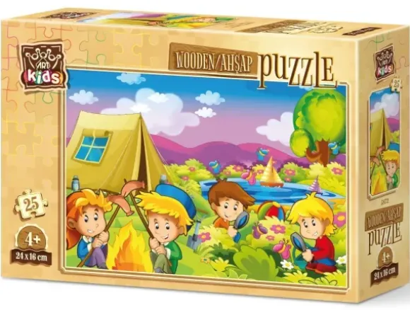 Puzzle en Bois - Campeurs