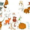 Puzzle en Bois Découpé à la Main - L'Alphabet Des Animaux