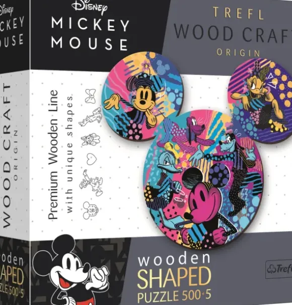 Puzzle en Bois Premium Line - L'Emblématique Mickey Mouse - Disney Mickey Mouse Et Ses Amis