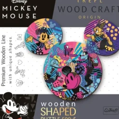 Puzzle en Bois Premium Line - L'Emblématique Mickey Mouse - Disney Mickey Mouse Et Ses Amis