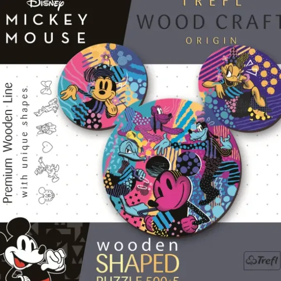 Puzzle en Bois Premium Line - L'Emblématique Mickey Mouse - Disney Mickey Mouse Et Ses Amis