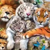 Puzzle en Bois - Wild Cats in the Jungle