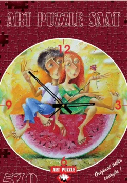 Puzzle Horloge - Je t'Aime, un Peu, Beaucoup, Passionément... (Pile non fournie)
