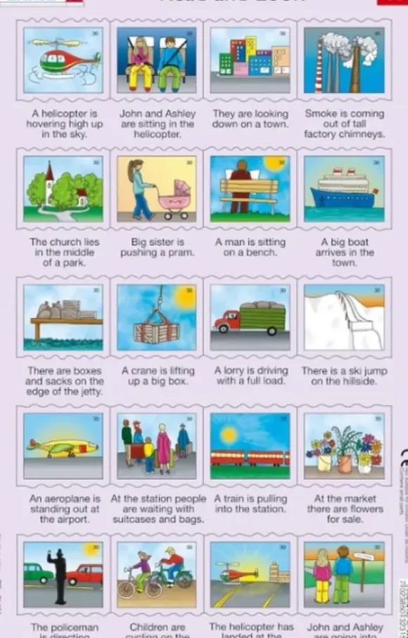 2 Puzzles Cadres - Apprendre l'Anglais : Read and Look 29-30 (en Anglais)