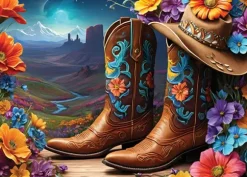 2 Puzzles - Cowgirl and Boots - Far West Collection