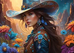2 Puzzles - Cowgirl and Boots - Far West Collection