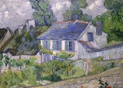2 Puzzles - L'Art de Van Gogh : La Nuit étoilée, 1889 - Maison à Auvers, 1890